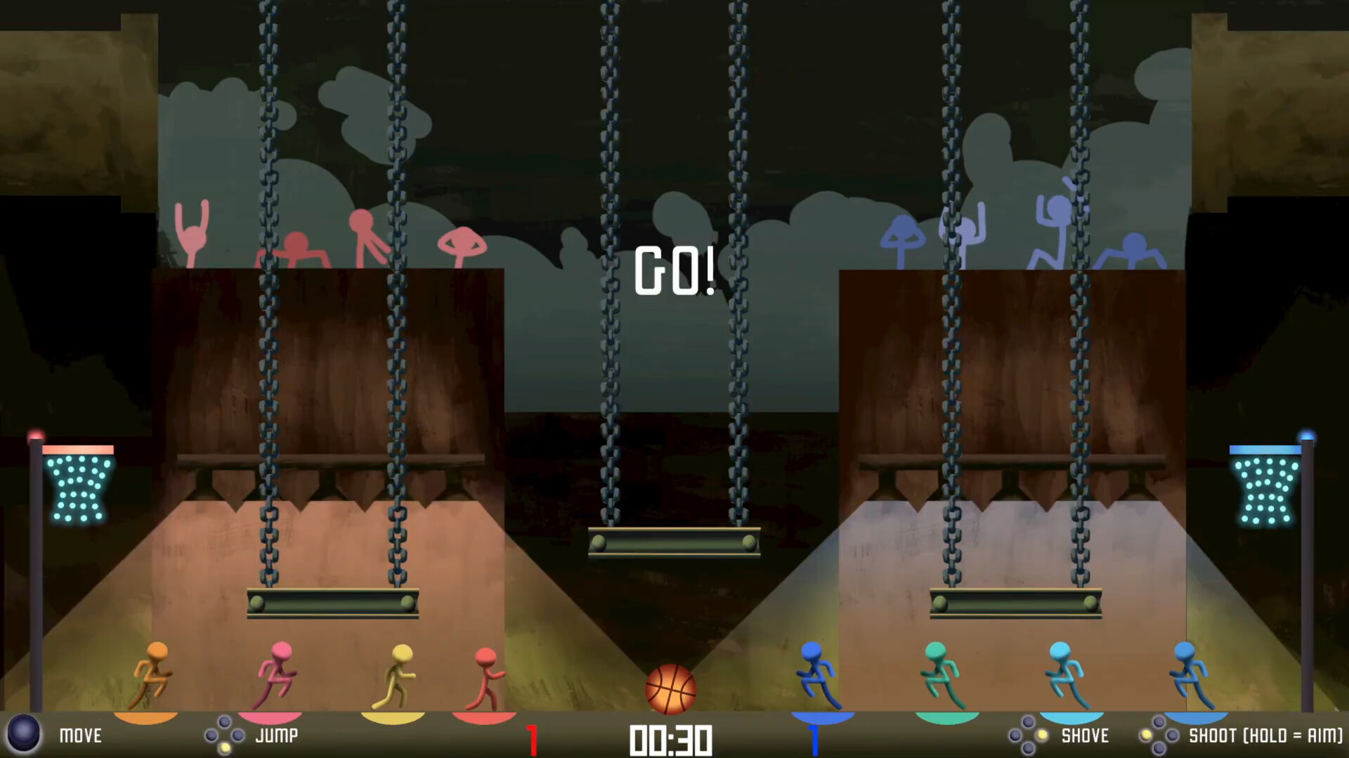 Bullet Barrage Basketball - eight players supported