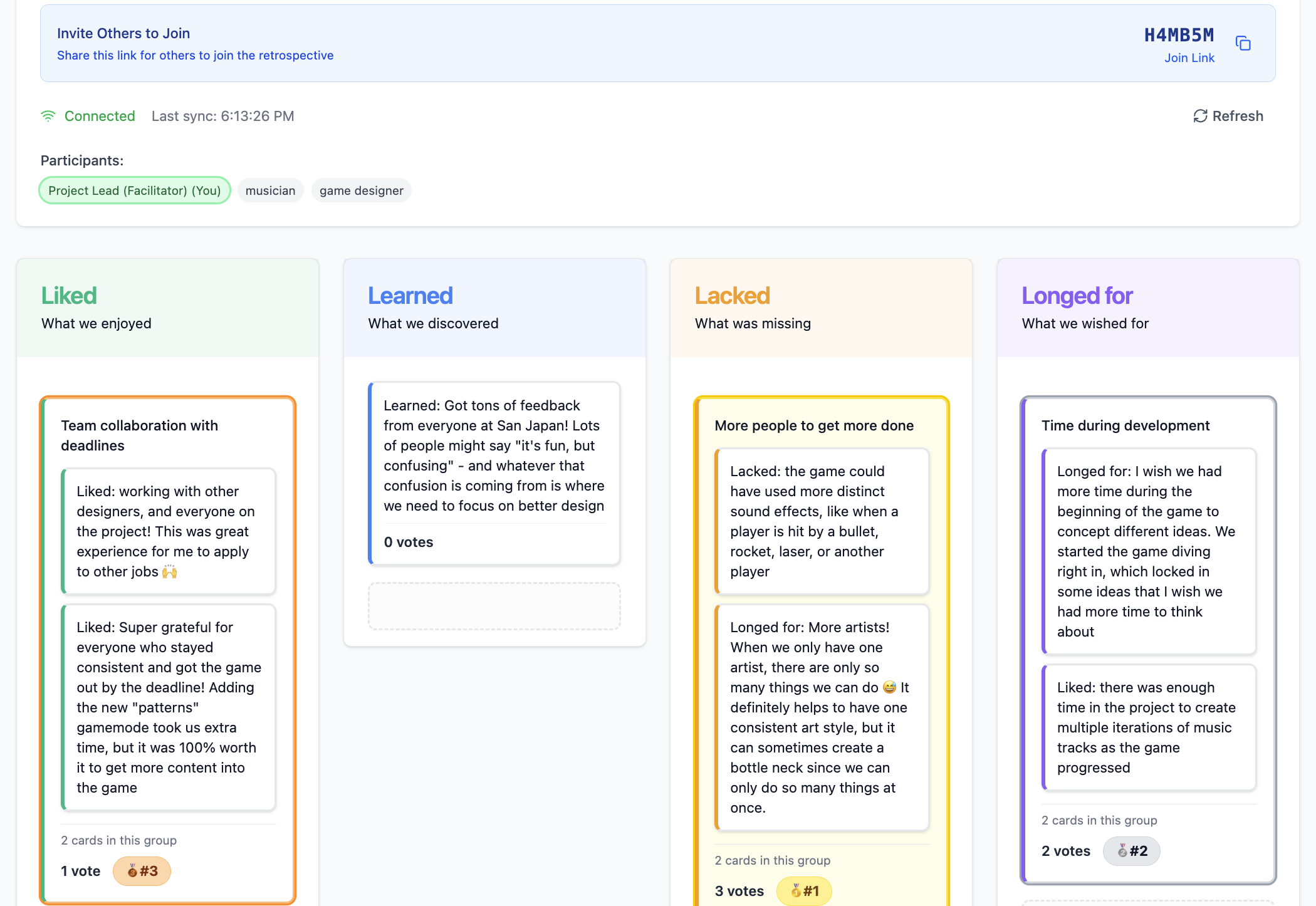 yet-another-retro-tool: Discussion phase